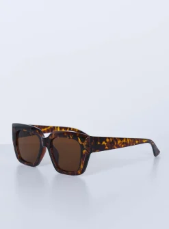 Princess Polly The More You Know Sunglasses  Tort Discount