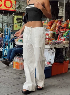 Princess Polly The Niel Pants  White Online