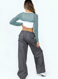 Princess Polly The Niel Pants  Slate Clearance