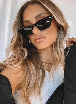 Princess Polly The Octavia Sunglasses  Black Shop