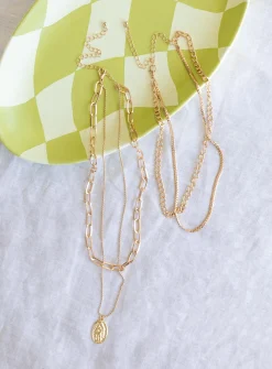 Princess Polly The Paulo Necklace Set   Gold Sale