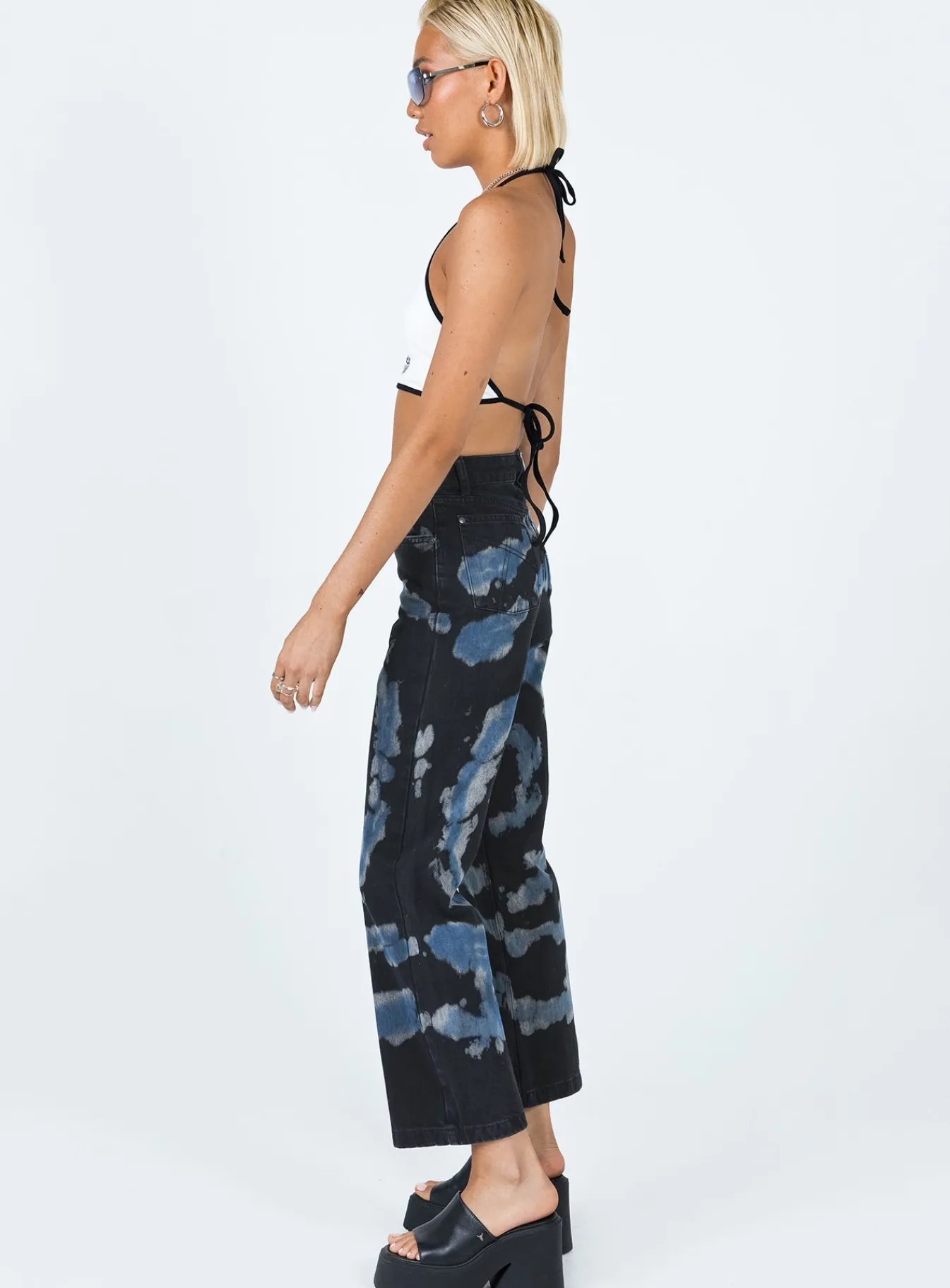 Princess Polly The Ragged Priest Beyond Denim Jeans Black Black / Blue Best
