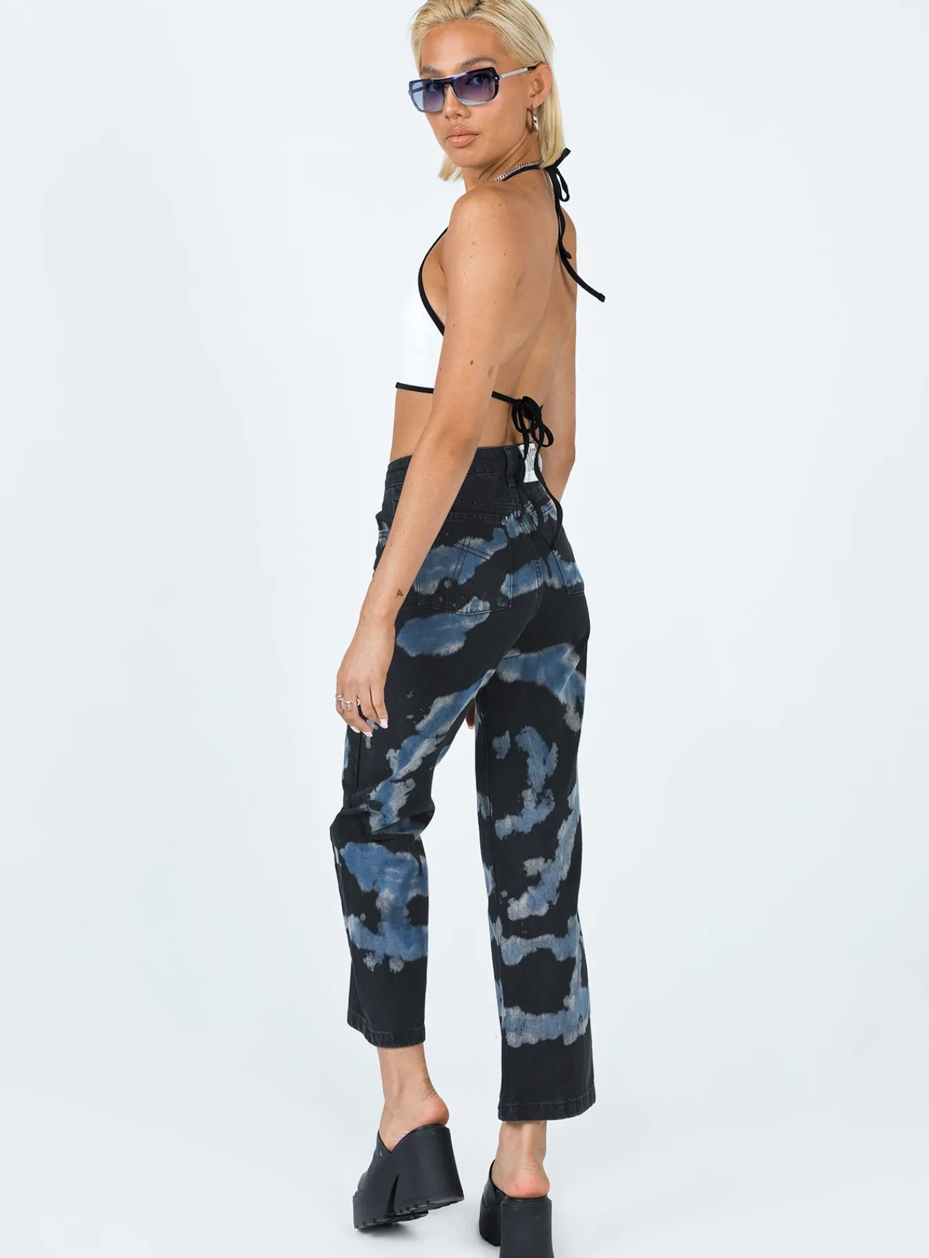 Princess Polly The Ragged Priest Beyond Denim Jeans Black Black / Blue Best