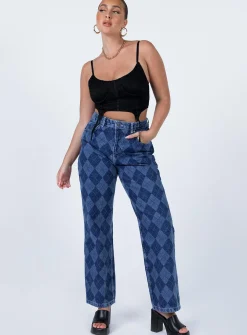 Princess Polly The Ragged Priest Detention Mid/Light Blue Jeans  Denim Flash Sale