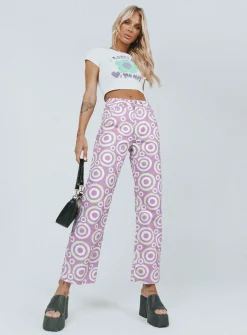 Princess Polly The Ragged Priest Portal Denim Jeans Lilac   Purple Online