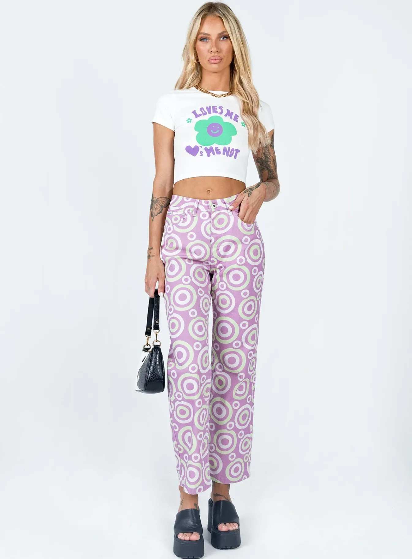 Princess Polly The Ragged Priest Portal Denim Jeans Lilac Purple Online