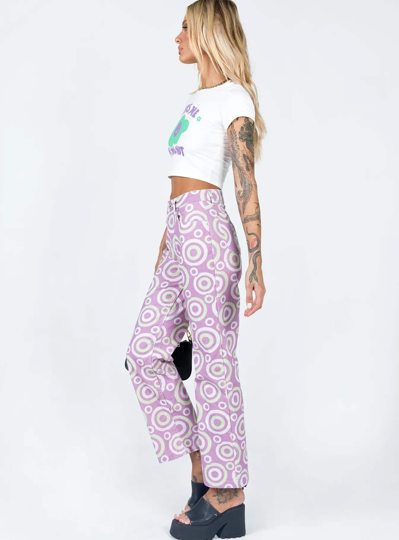 Princess Polly The Ragged Priest Portal Denim Jeans Lilac Purple Online