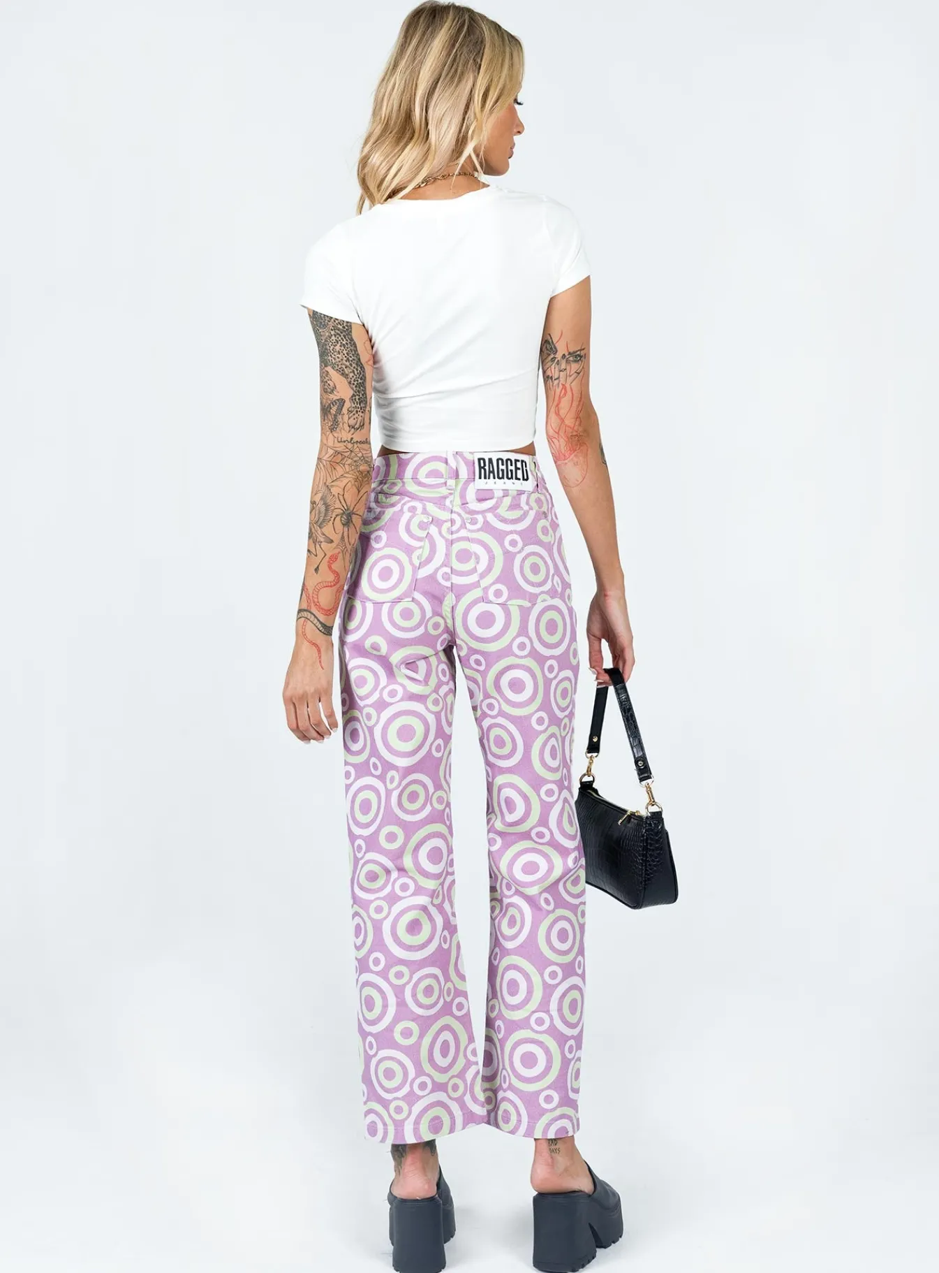 Princess Polly The Ragged Priest Portal Denim Jeans Lilac Purple Online