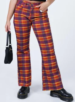 Princess Polly The Ragged Priest Register Pant Denim Multi   Red Best Sale