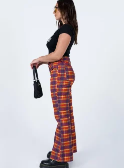 Princess Polly The Ragged Priest Register Pant Denim Multi   Red Best Sale