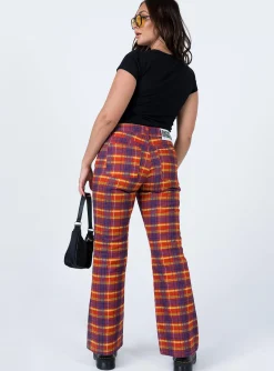 Princess Polly The Ragged Priest Register Pant Denim Multi   Red Best Sale
