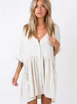 Princess Polly The Sandy Mini Dress  Natural Fashion