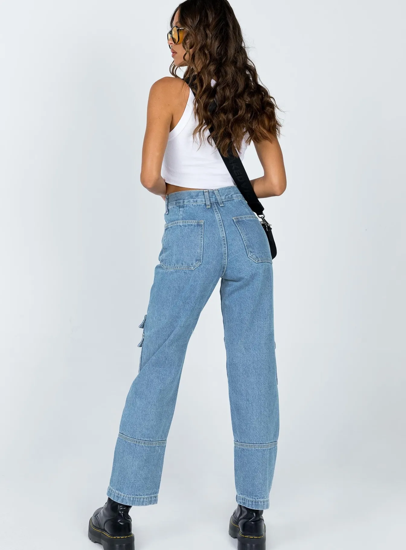Princess Polly The Stacey Jeansblue Denim Hot