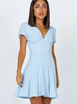 Princess Polly The Sting Mini Dress  Baby Blue Shop