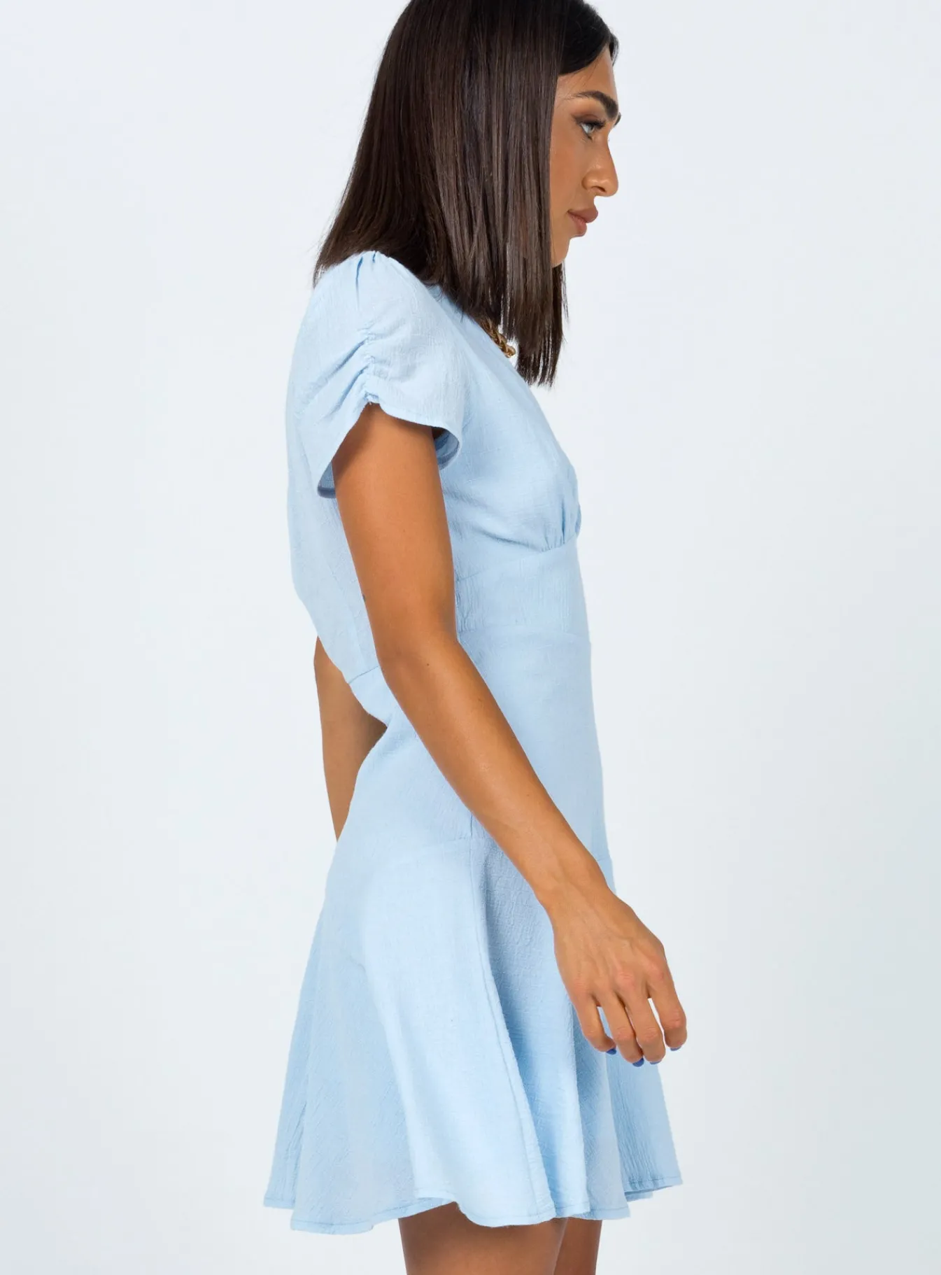 Princess Polly The Sting Mini Dress Baby Blue Shop