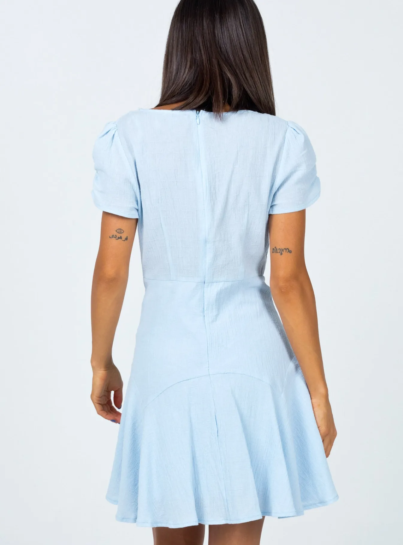 Princess Polly The Sting Mini Dress Baby Blue Shop