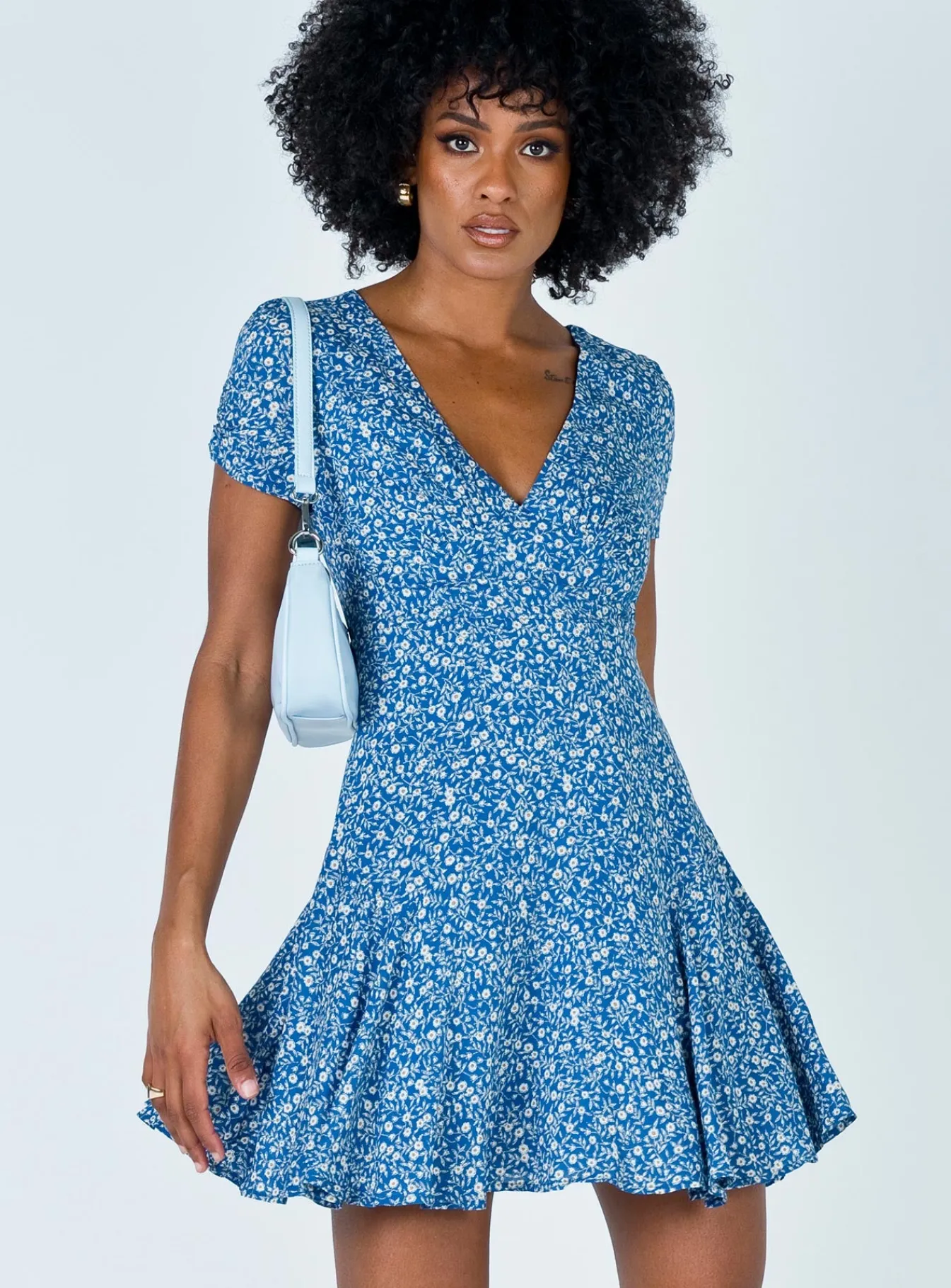 Princess Polly The Sting Mini Dress Petite Blue Best Sale