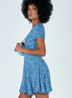 Princess Polly The Sting Mini Dress Petite Blue Best Sale
