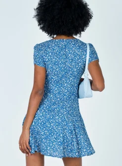 Princess Polly The Sting Mini Dress Petite Blue Best Sale