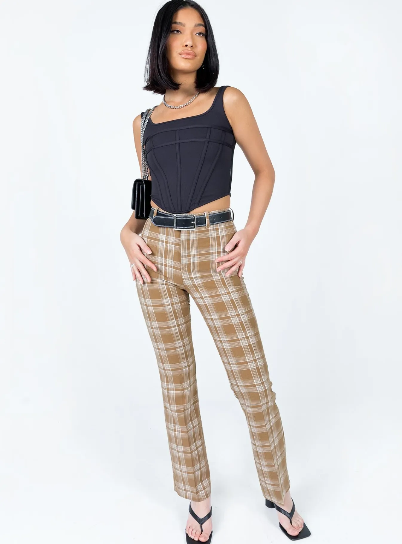 Princess Polly The Taffie Pants Brown Best Sale