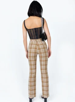 Princess Polly The Taffie Pants Brown Best Sale