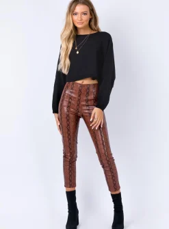 Princess Polly The Thorpe Cropped Sweatshirt  Black Fashion