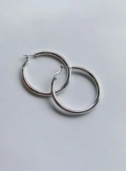 Princess Polly The Valley Hoops  Silver Discount