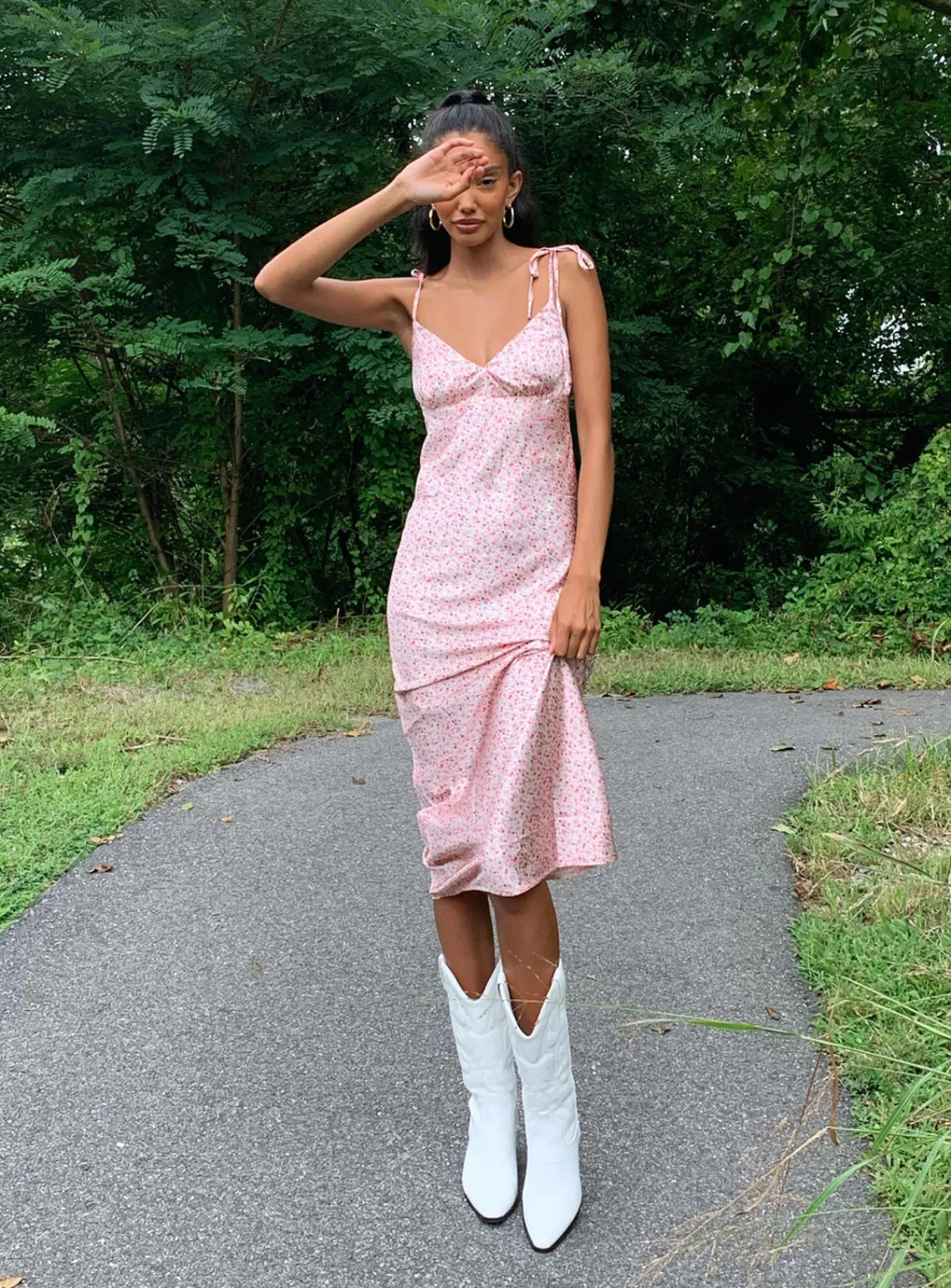 Princess Polly The Veronica Midi Dress Pink Cheap