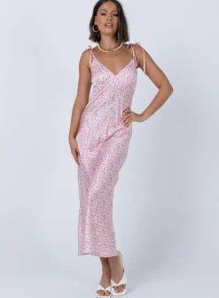 Princess Polly The Veronica Midi Dress Pink Cheap