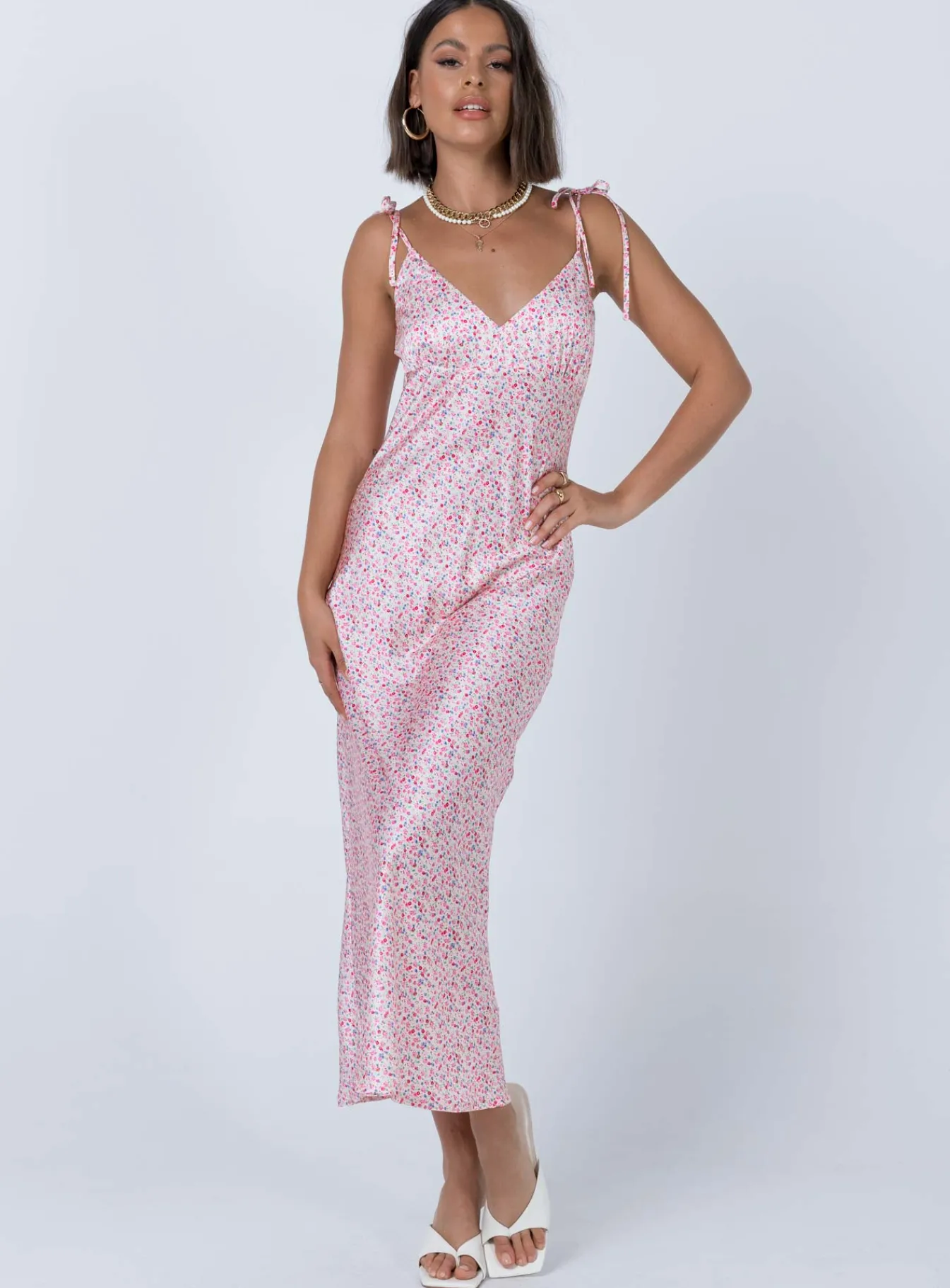 Princess Polly The Veronica Midi Dress Pink Cheap