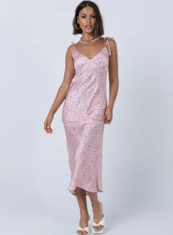 Princess Polly The Veronica Midi Dress Pink Cheap