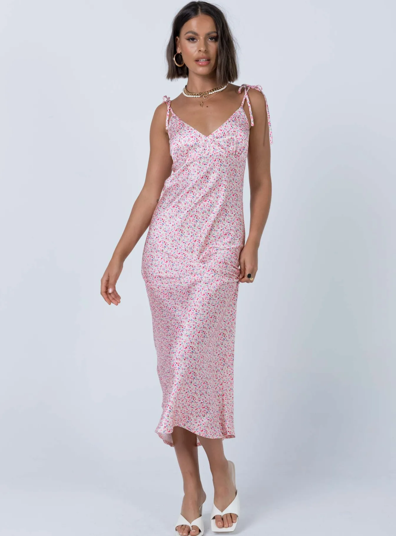 Princess Polly The Veronica Midi Dress Pink Cheap
