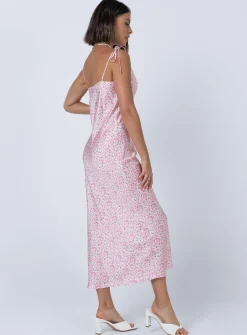 Princess Polly The Veronica Midi Dress Pink Cheap