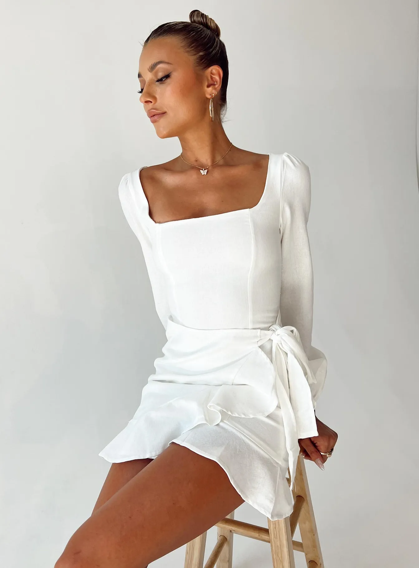 Princess Polly The Villa Mini Dress White Online
