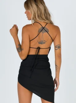 Princess Polly The Vivien Dress  Black Outlet