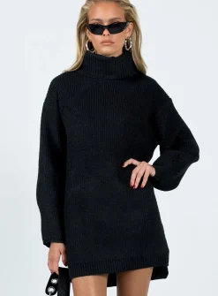 Princess Polly Theese Sweater Dress Black Best