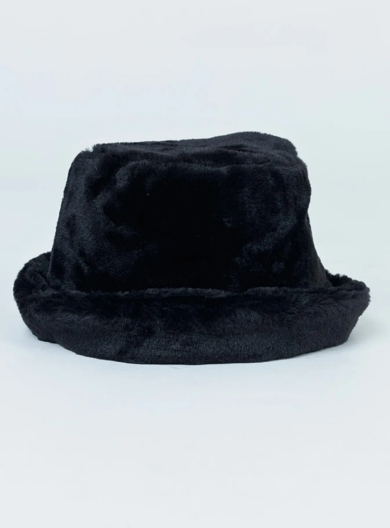 Princess Polly Theo Plush Bucket Hat Black Clearance