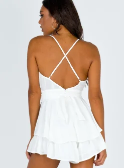 Princess Polly Theodora Romper White Shop