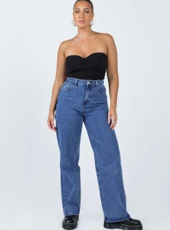 Princess Polly Theore High Waisted Mom Jean Mid Wash  Denim Discount