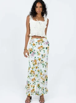 Princess Polly Thyme Maxi Skirt White Floral Hot