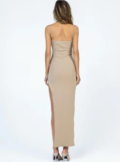 Princess Polly Tiana Maxi Dress  Brown Cheap
