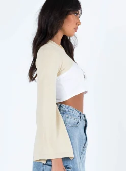 Princess Polly Tieghan Bolero  Beige Clearance