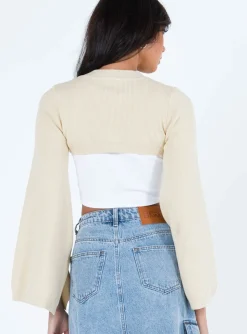 Princess Polly Tieghan Bolero  Beige Clearance