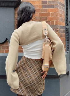 Princess Polly Tieghan Bolero  Beige Clearance