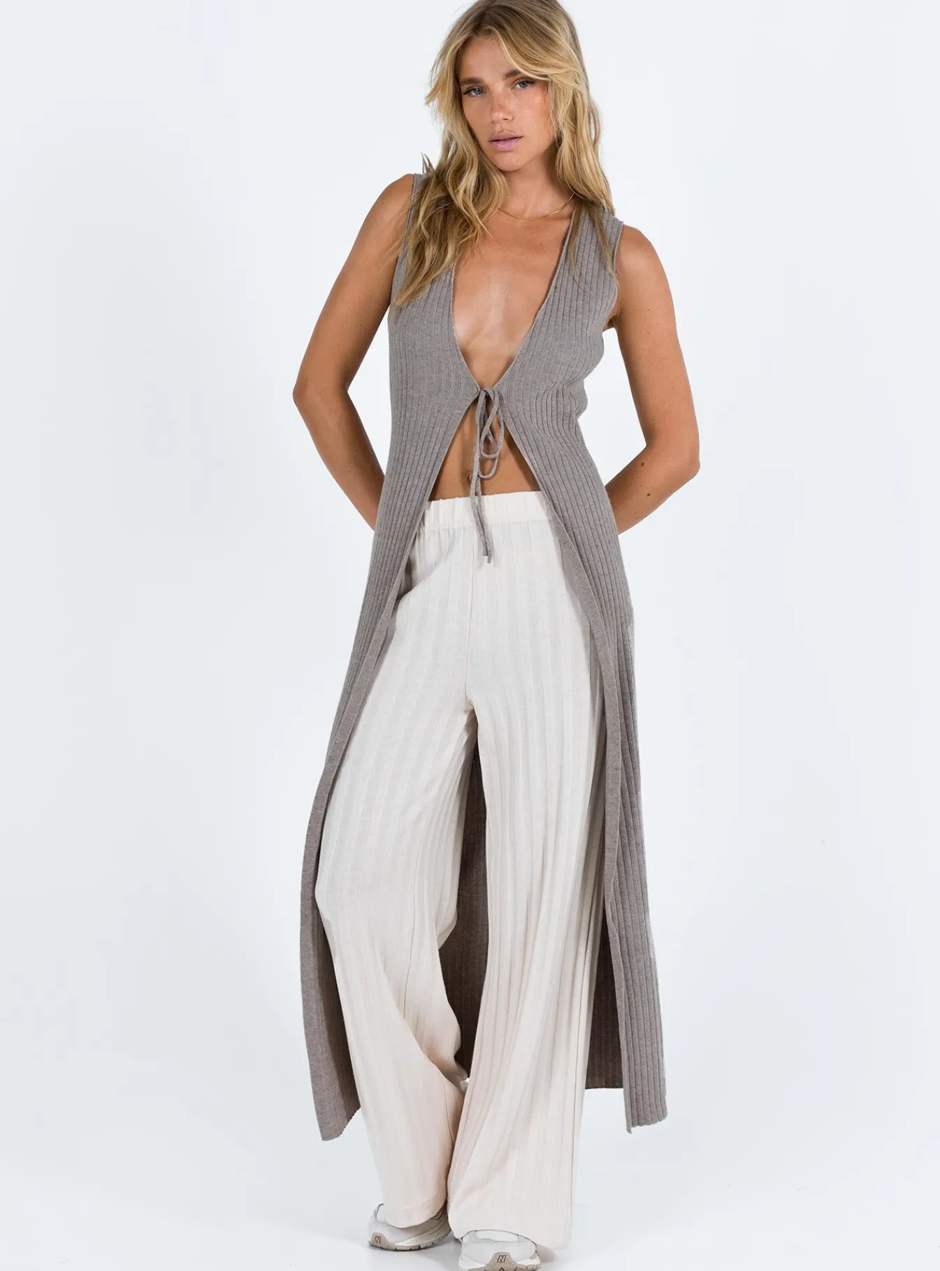 Princess Polly Tieghan Longline Cardigan Brown Hot