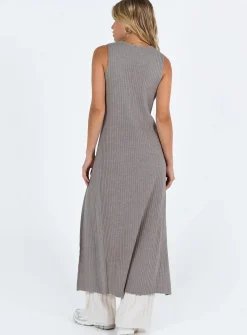 Princess Polly Tieghan Longline Cardigan Brown Hot