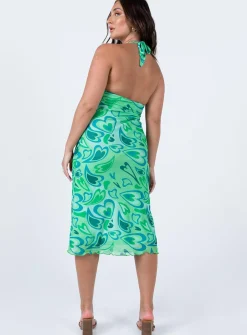 Princess Polly Tiffany Midi Dress Green Cheap
