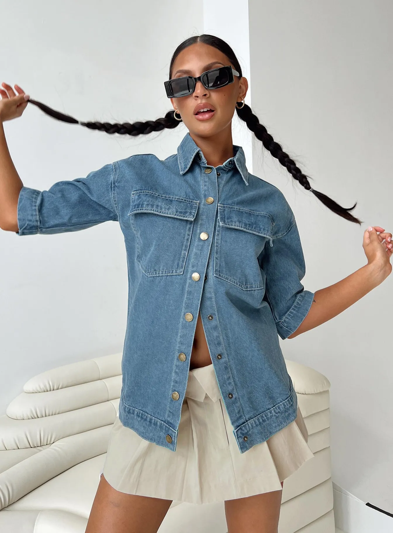 Princess Polly Tilse Jacket Denim Clearance