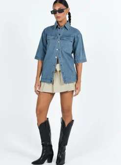 Princess Polly Tilse Jacket Denim Clearance
