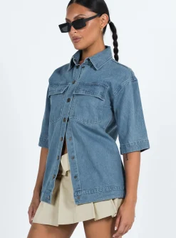 Princess Polly Tilse Jacket Denim Clearance